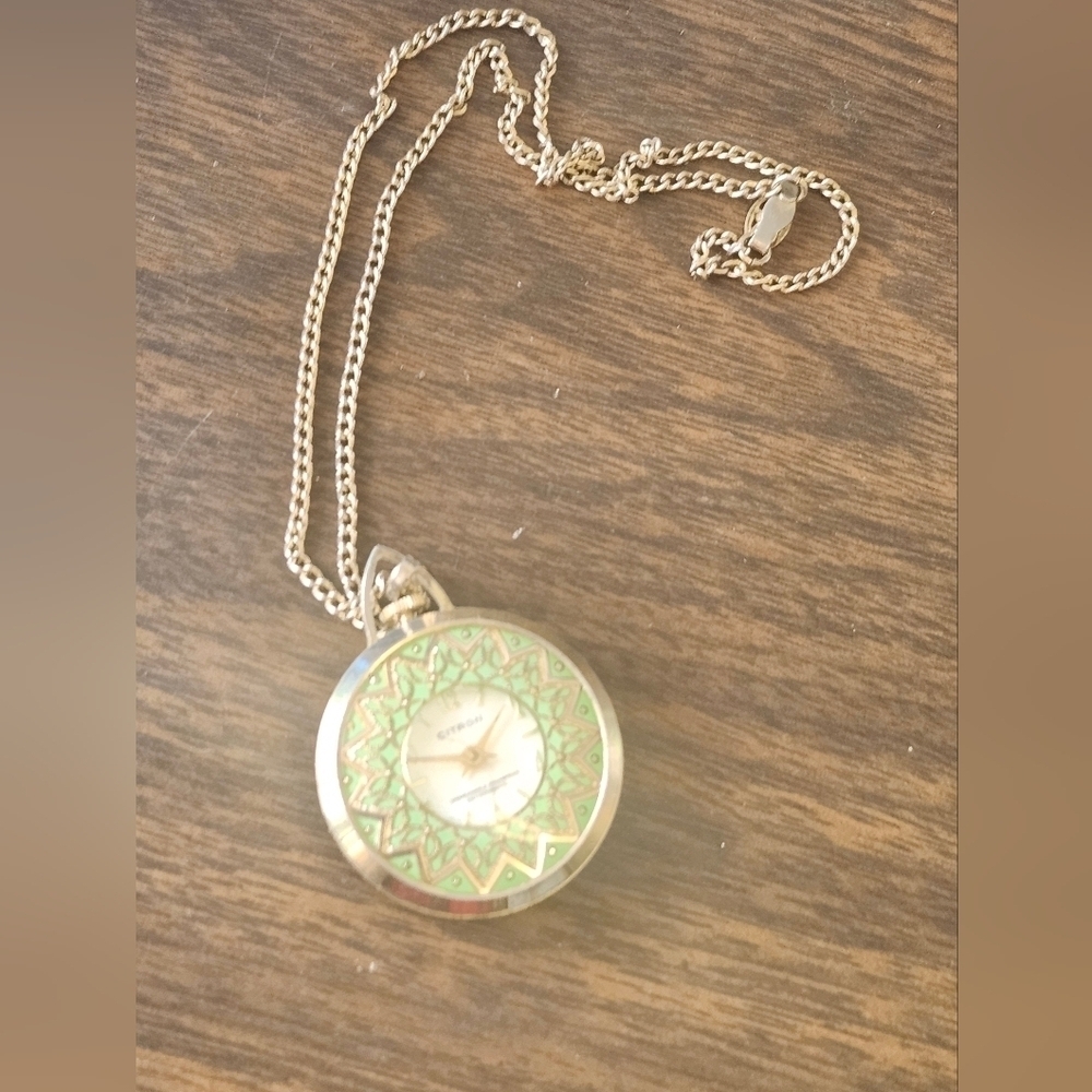 Vintage citron pendant watch